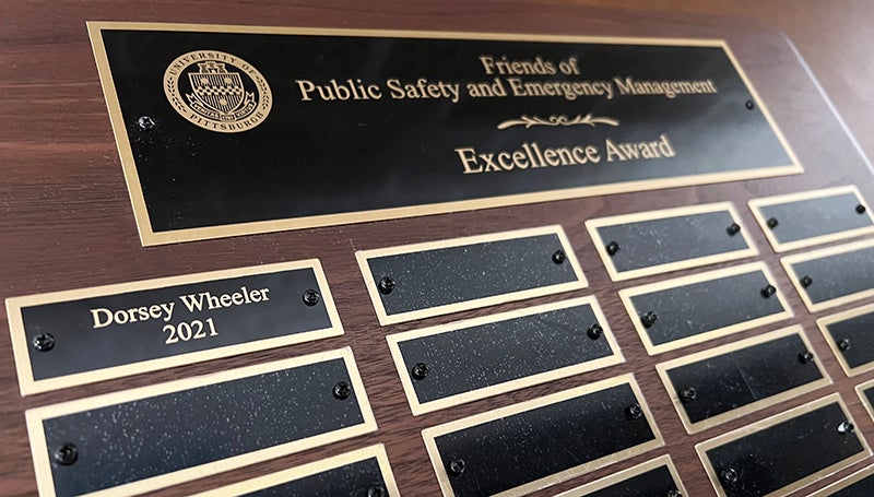 Dorsey Wheeler is the first recipient of the Friends of Public Safety Award. He won the award in 2021.