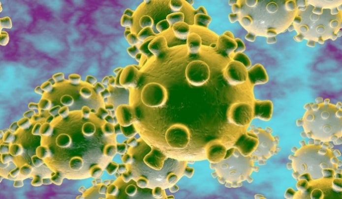 Coronavirus colorful graphic of cells